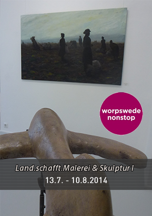 »Land.schafft.Malerei & Skulptur II« präsentiert ausgewählte Arbeiten von 24 Künstlern und ist die zweite der beiden aufeinander folgenden Ausstellungen unter diesem Motto. Sie zeigen einen Querschnitt durch Worpswedes zeitgenössische Kunst. Im Außenraum sind plastische Arbeiten zu sehen. Viele Werke nehmen Bezug auf die hiesige Landschaft als prägendes Lebensumfeld der Künstler. Andere verdanken ihre Entstehung der bewussten Inspiration fern des Künstlerdorfes.