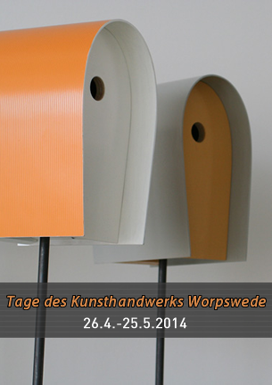 Zum zweiten Mal finden in Worpswede im Frühjahr 2014 die TAGE DES KUNSTHANDWERKS WORPSWEDE statt. Eine Präsentation des nationalen und internationalen Kunsthandwerks, die alle zwei Jahre unter einem anderen Motto veranstaltet wird, um die aktuelle Vielfalt der Gewerke darzustellen.